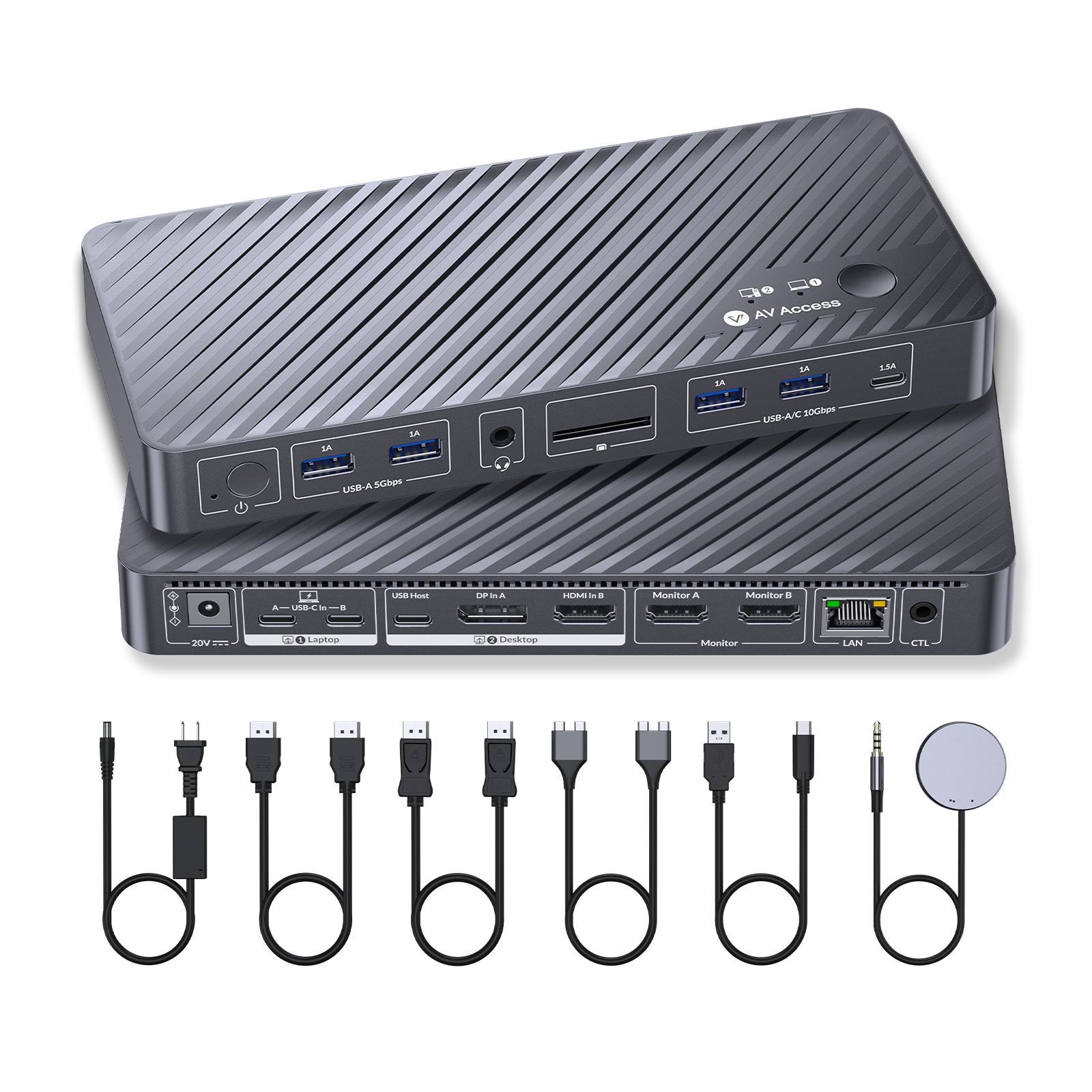 Dual Monitor Desk Setup - USB-C Docking Station for MacBook M3/M4,