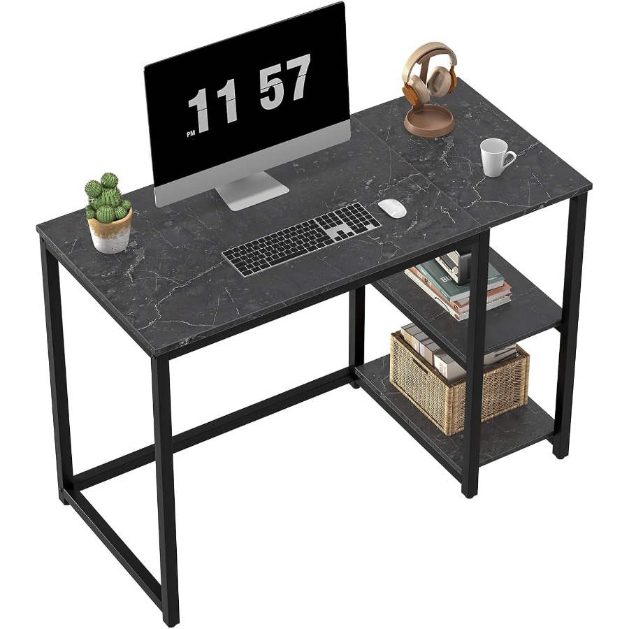 Desk Setup Designer - 40inch Computer Desk with 2Tier Shelves