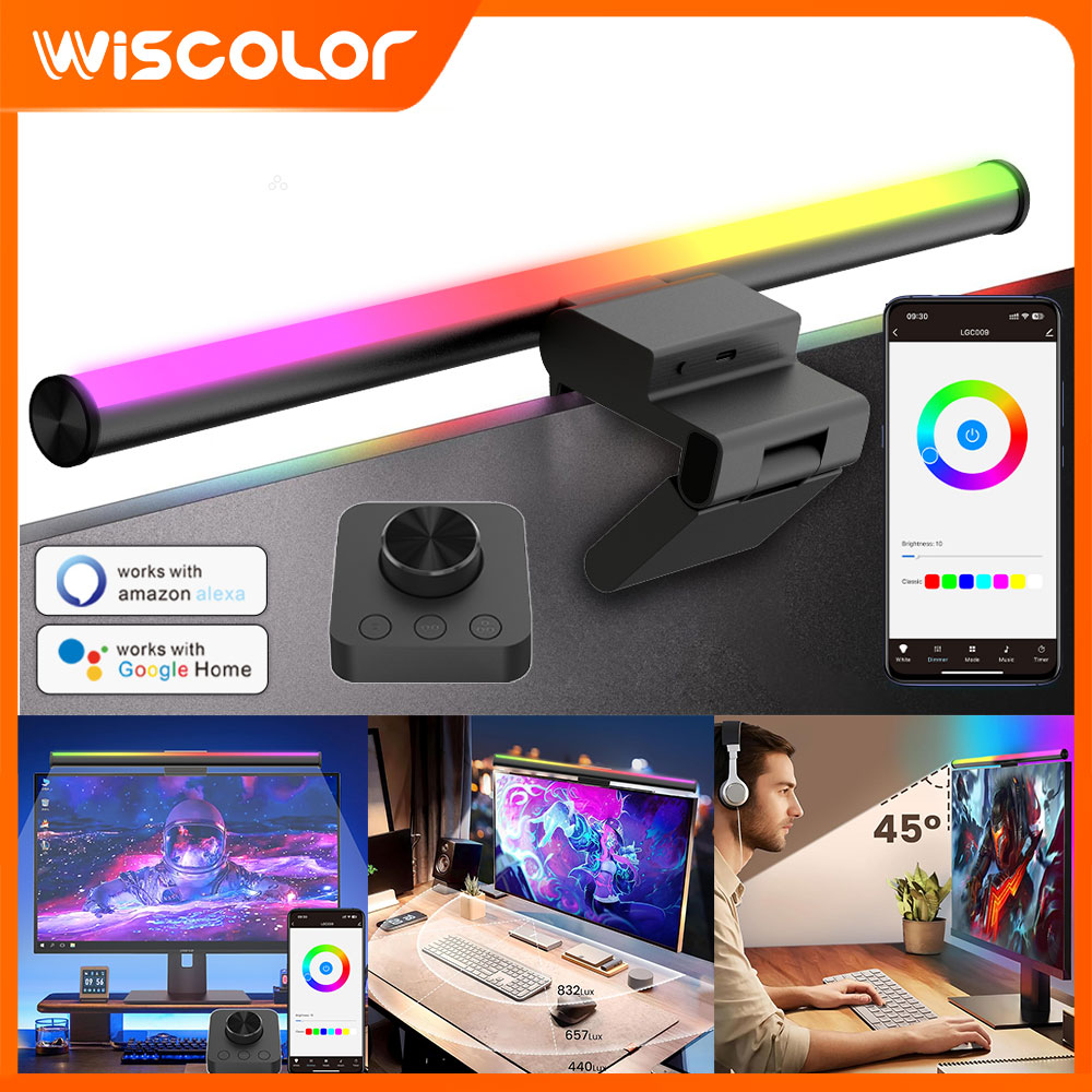 Desk Setup Rgb - Screen Hanging Lamp Monitor Light Bar