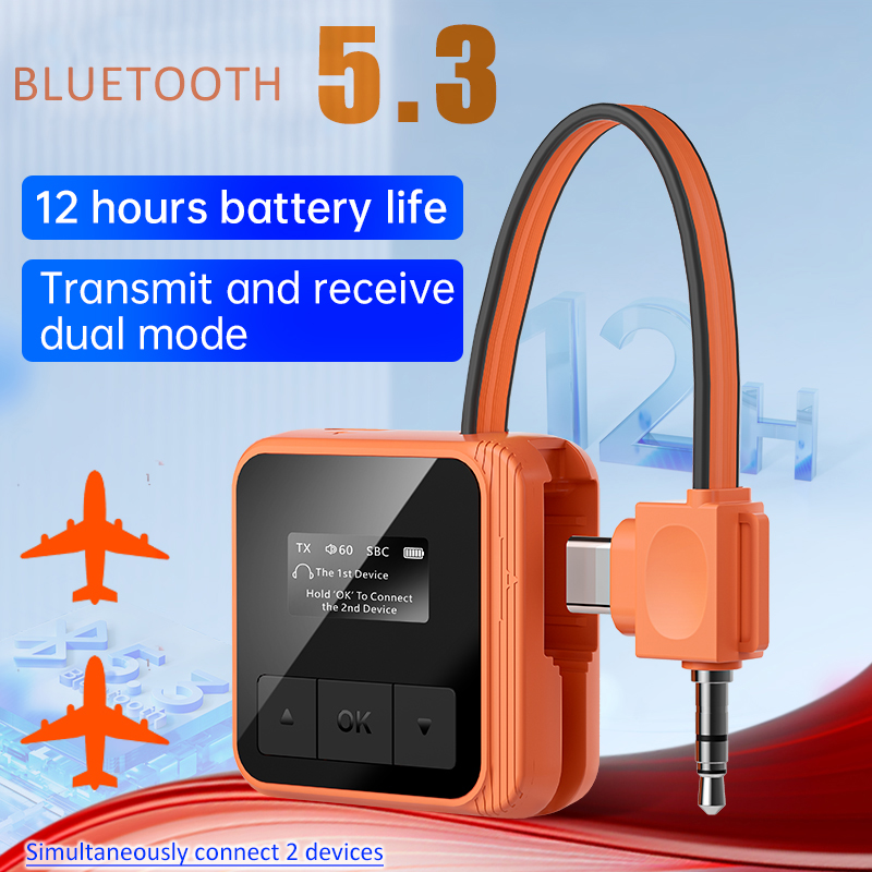 Desk Hifi Setup - LED Digital Display Bluetooth 5.3Receiver Transmitter