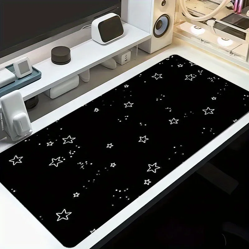 Rubber Mat Desk - Hand Painted Celestial Starry Night Large