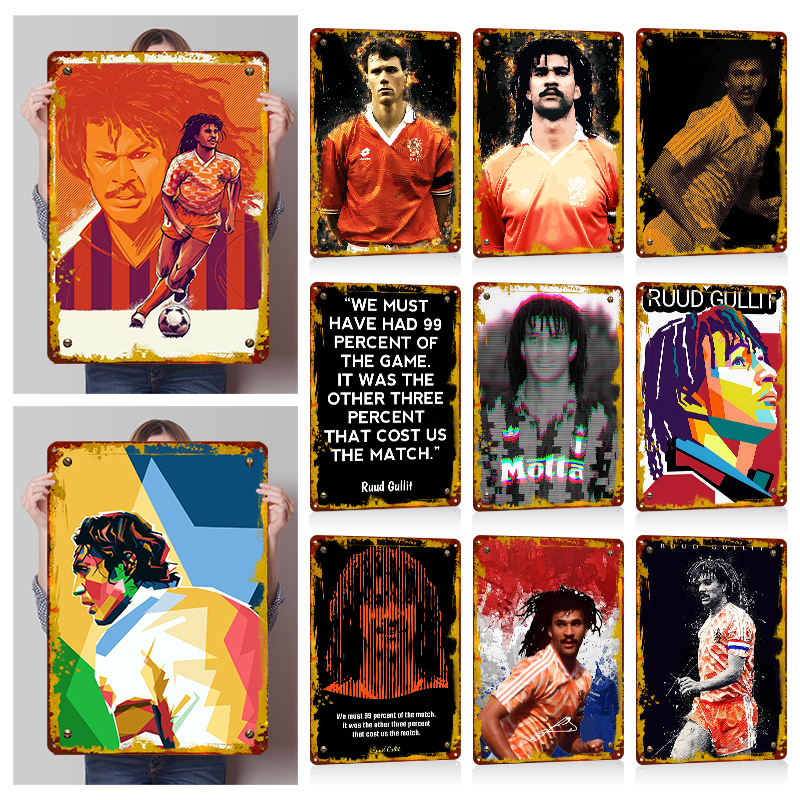 Desk Setup Vintage - Ruud Gullit Football Player Wall Art