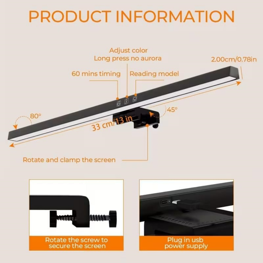 LED Screen Light Bar Computer  - Led Desk Light Usb ulasan dan harga