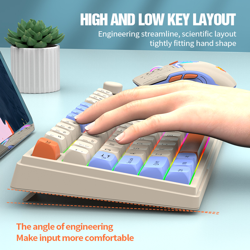 New Dual-Mode 80 Keys Wireless - Desk Setup Keyboard ulasan dan harga
