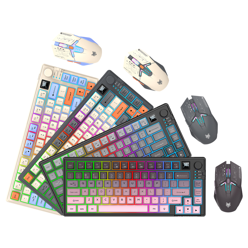 New Dual-Mode 80 Keys Wireless - Desk Setup Keyboard ulasan dan harga