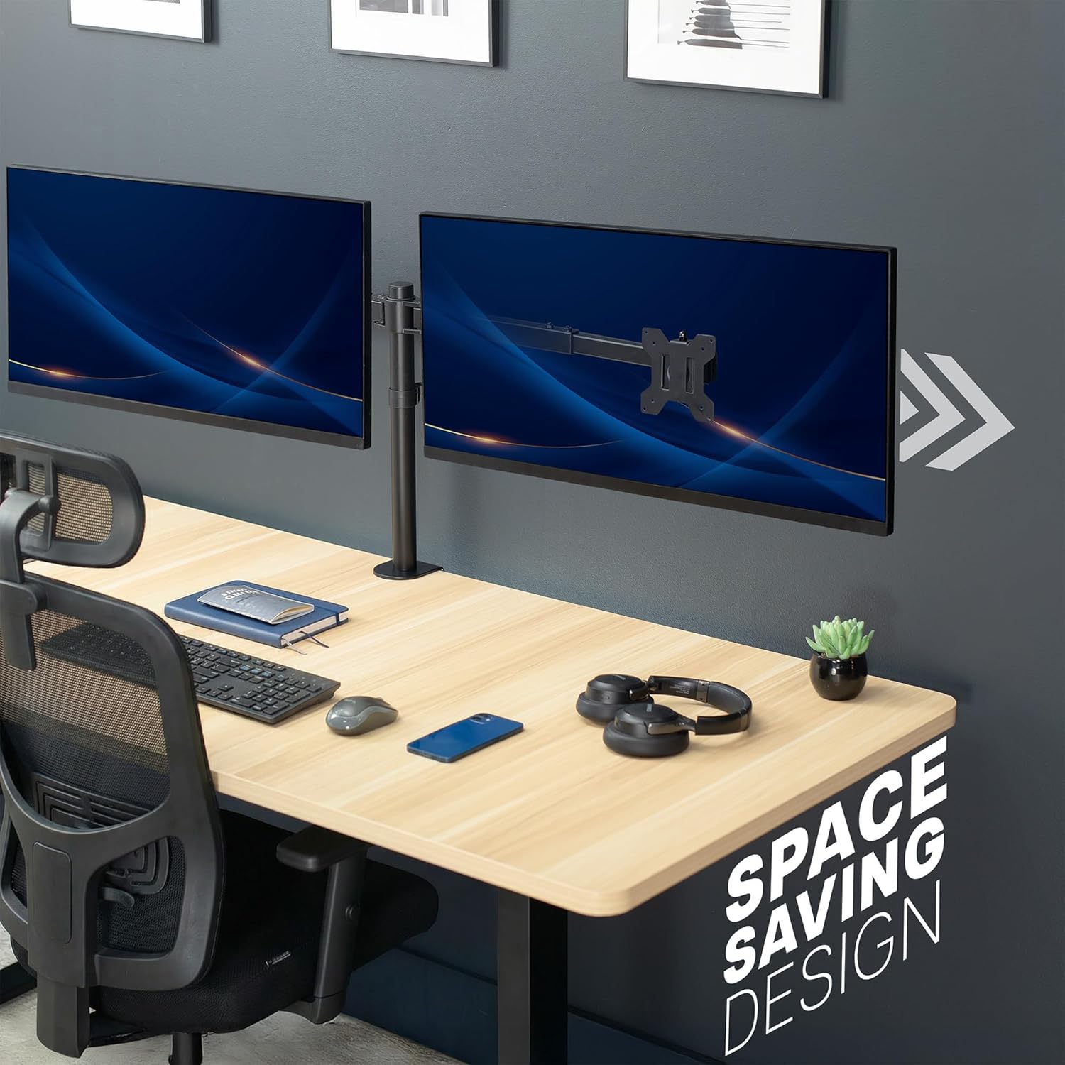 Dual Monitor Desk Mount for 27 - Desk Setup With Monitor Arm ulasan dan harga