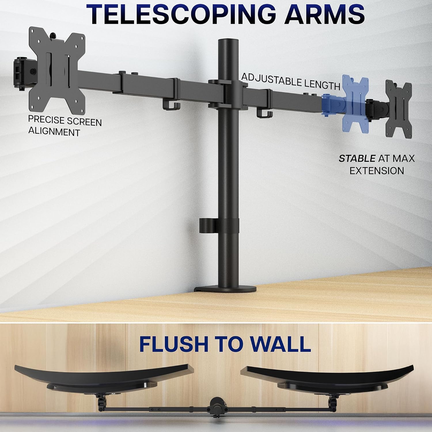 Dual Monitor Desk Mount for 27 - Desk Setup With Monitor Arm ulasan dan harga