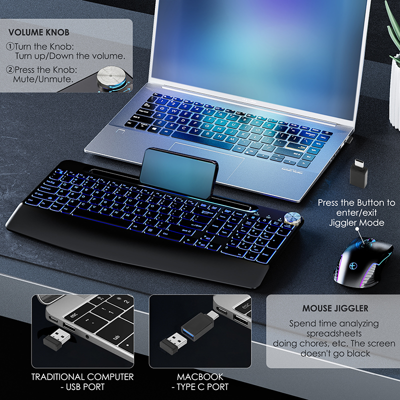 2.4G&Type-C Wireless Keyboard  - Desk Setup Keyboard ulasan dan harga