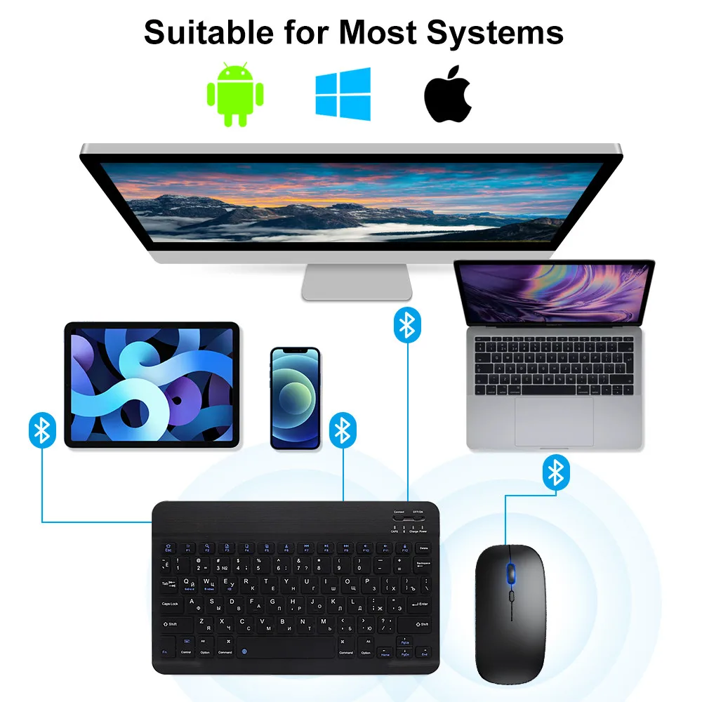 New 2025 Bluetooth Wireless Ke - Desk Setup Keyboard ulasan dan harga