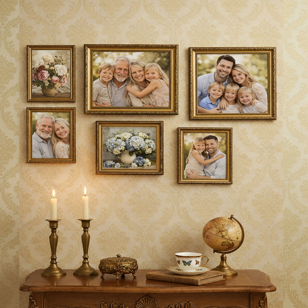 Antique Gold Photo Frame - Ava - Desk Setup Photo ulasan dan harga