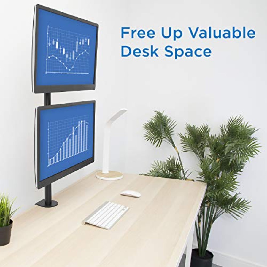 Vertical Dual Monitor Mount fo - Dual Monitor Desk Setup ulasan dan harga
