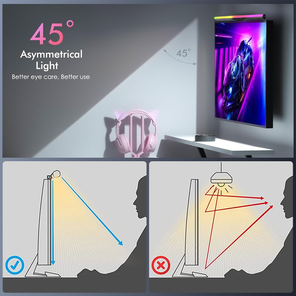Screen Hanging Lamp Monitor Li - Desk Setup Rgb ulasan dan harga