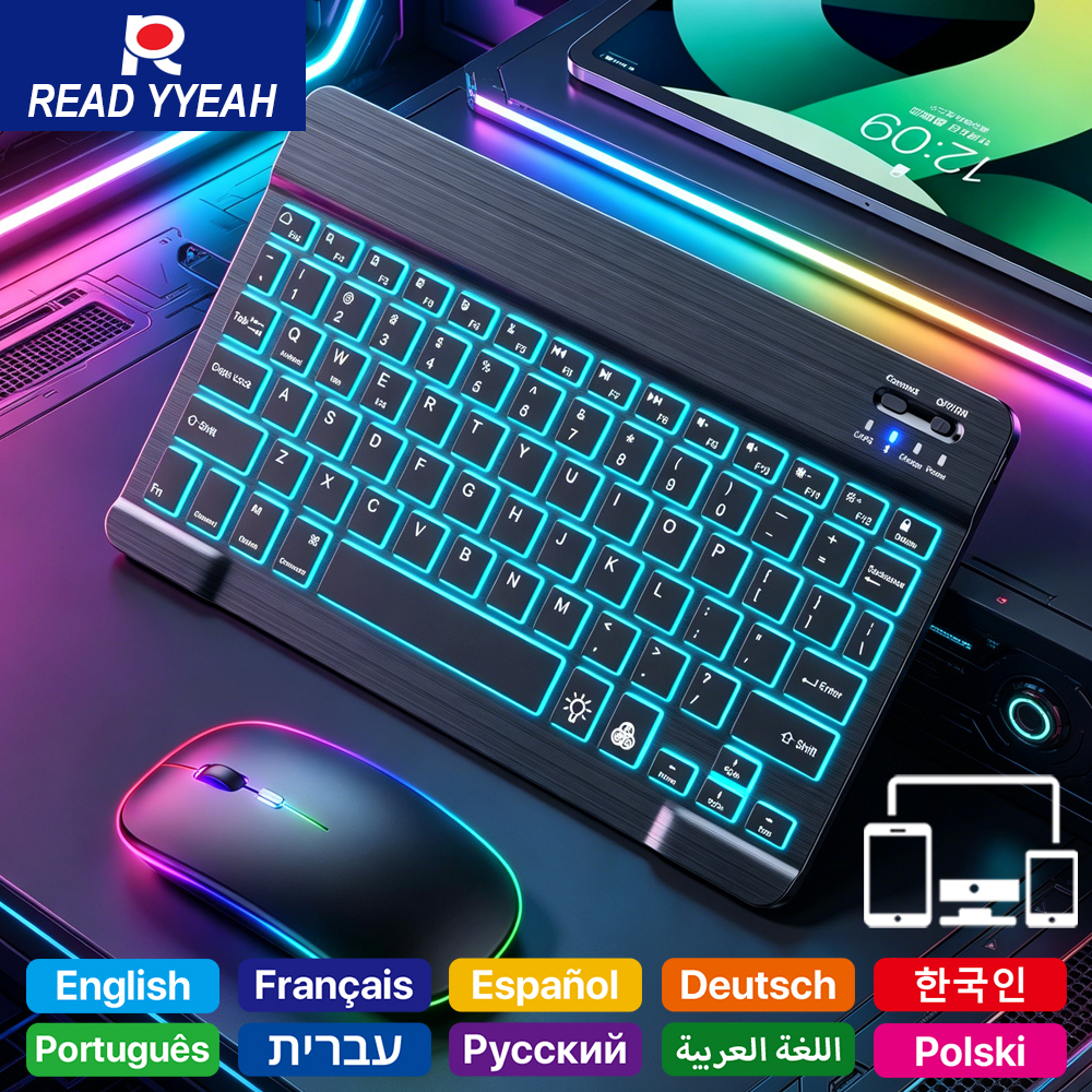 READ YYEAH RGB Backlit Bluetoo - Desk Setup Keyboard ulasan dan harga