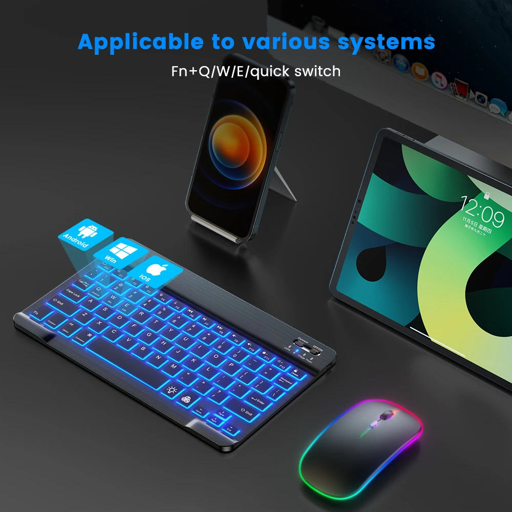READ YYEAH RGB Backlit Bluetoo - Desk Setup Keyboard ulasan dan harga