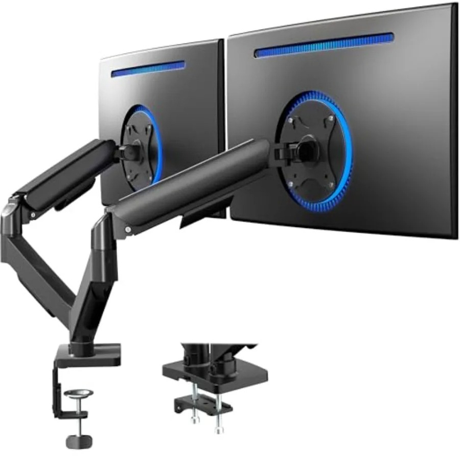 Dual Monitor Stand, Fully Adju - Desk Setup With Monitor Arm ulasan dan harga