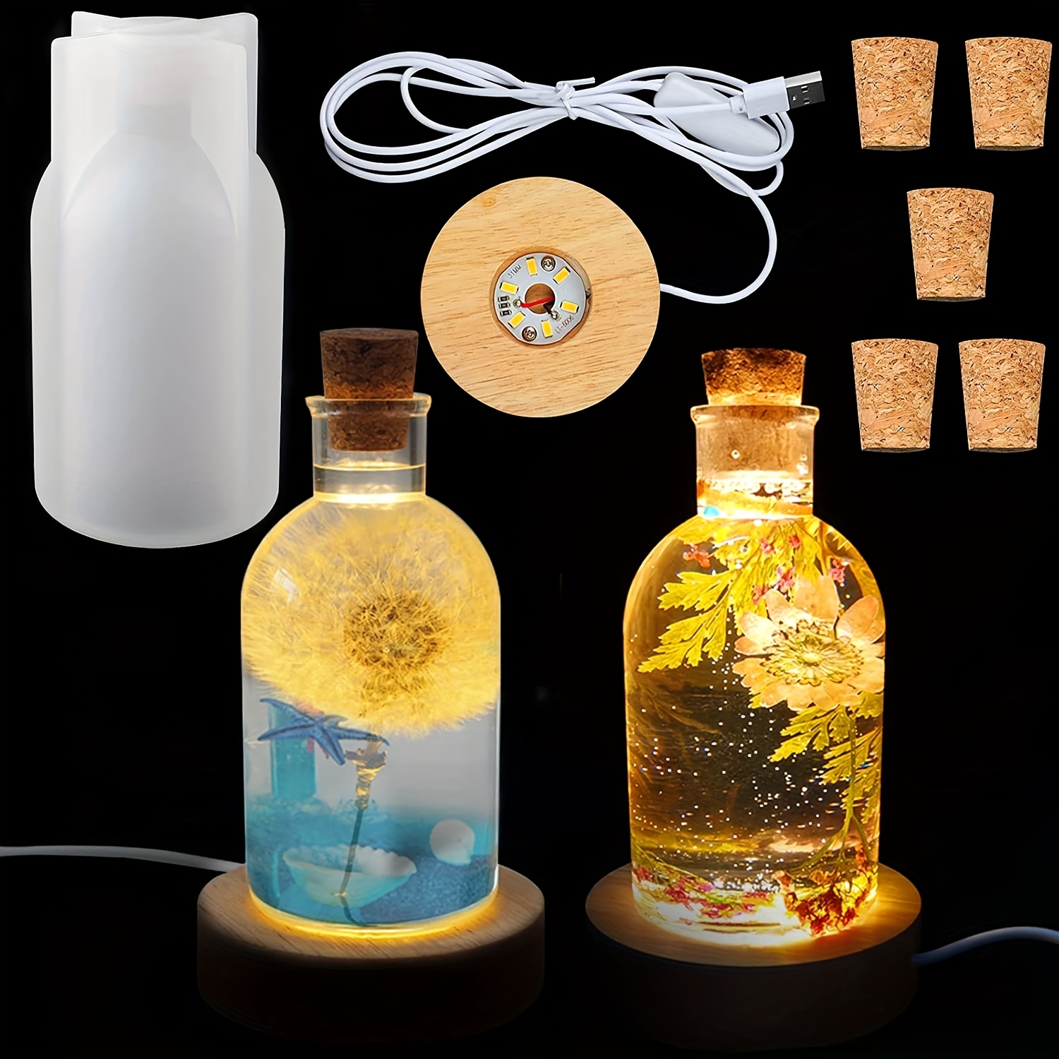 Drift Bottle Light Resin Mold  - Desk Setup At Home ulasan dan harga
