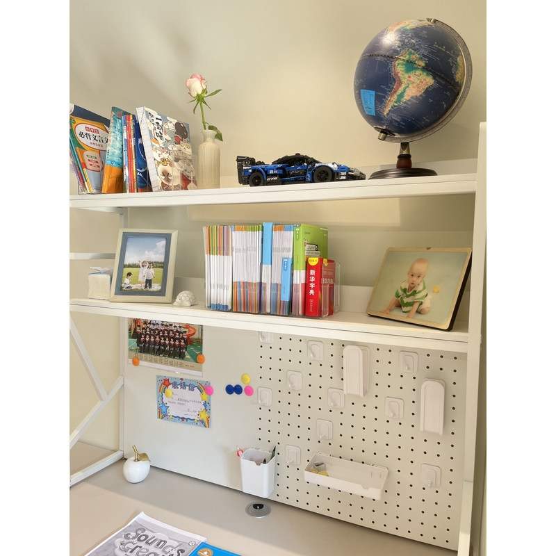 Desktop Storage Shelf with Peg - Desk Setup At Home ulasan dan harga