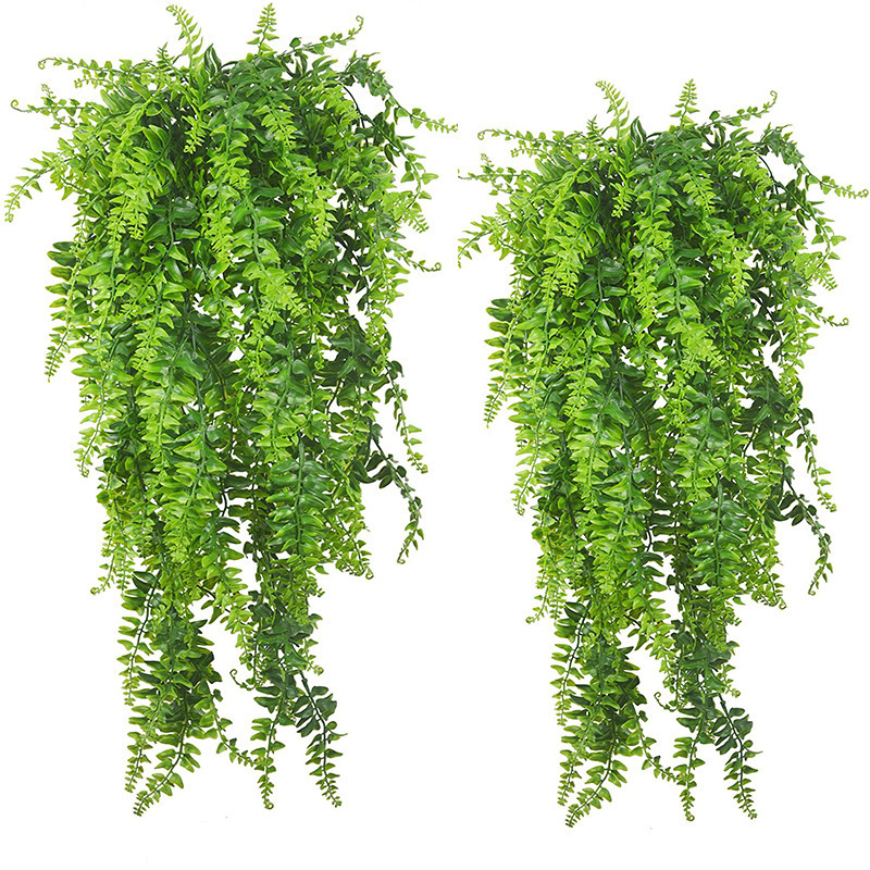 2/4PCS Green Artificial Plants - Desk Setup At Home ulasan dan harga