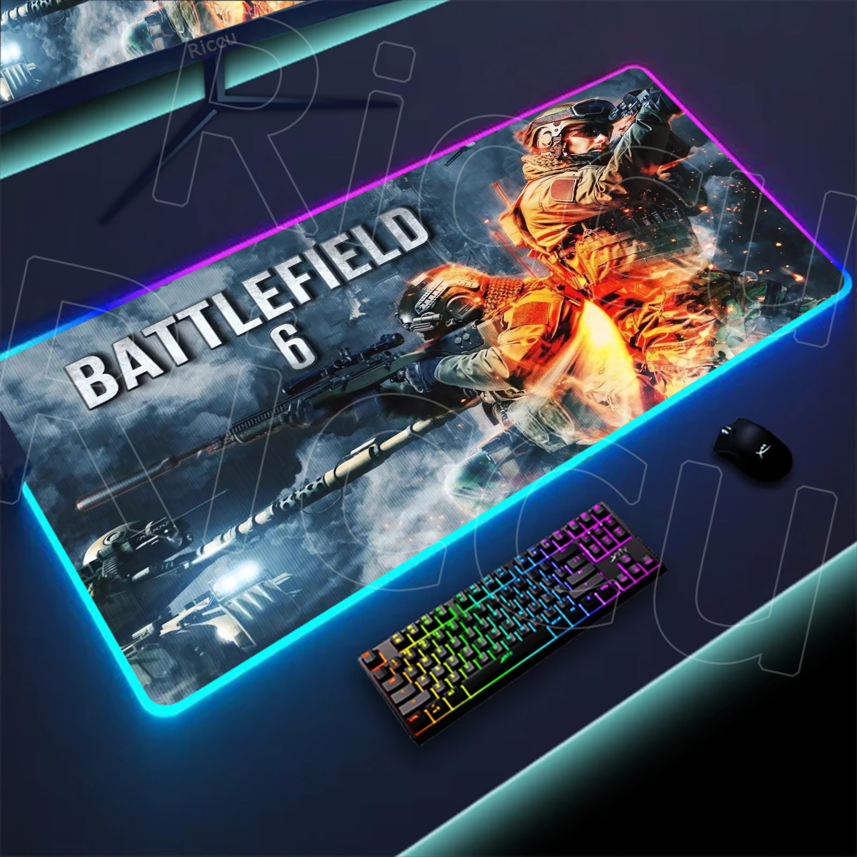 New Gamer Rgb Desk Mat Back Li - Desk Setup Rgb ulasan dan harga