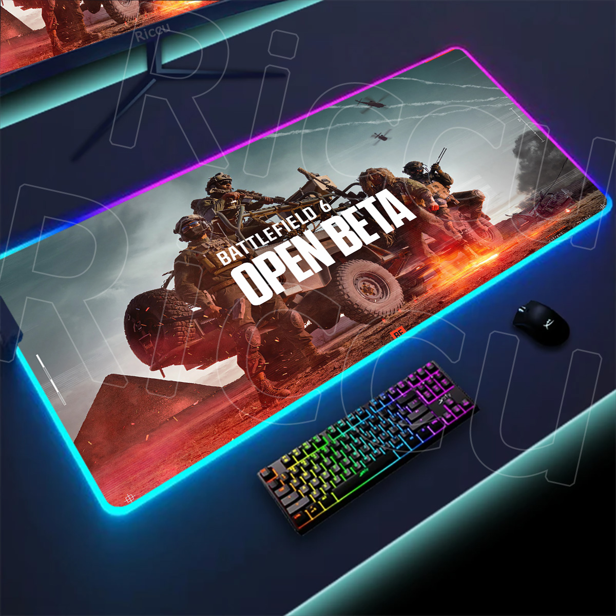 New Gamer Rgb Desk Mat Back Li - Desk Setup Rgb ulasan dan harga