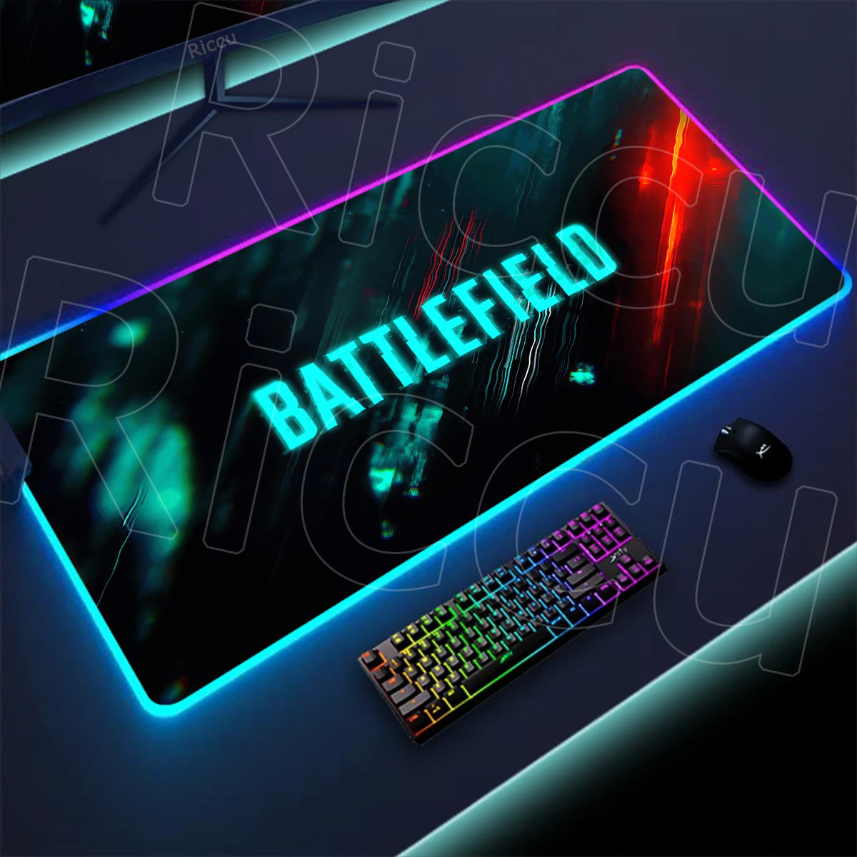 New Gamer Rgb Desk Mat Back Li - Desk Setup Rgb ulasan dan harga