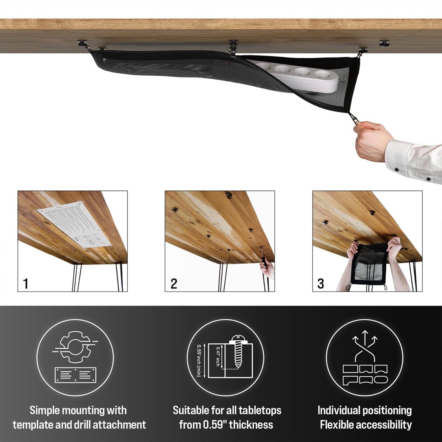 Under Desk Cable Management Ne - Desk Setup Net ulasan dan harga