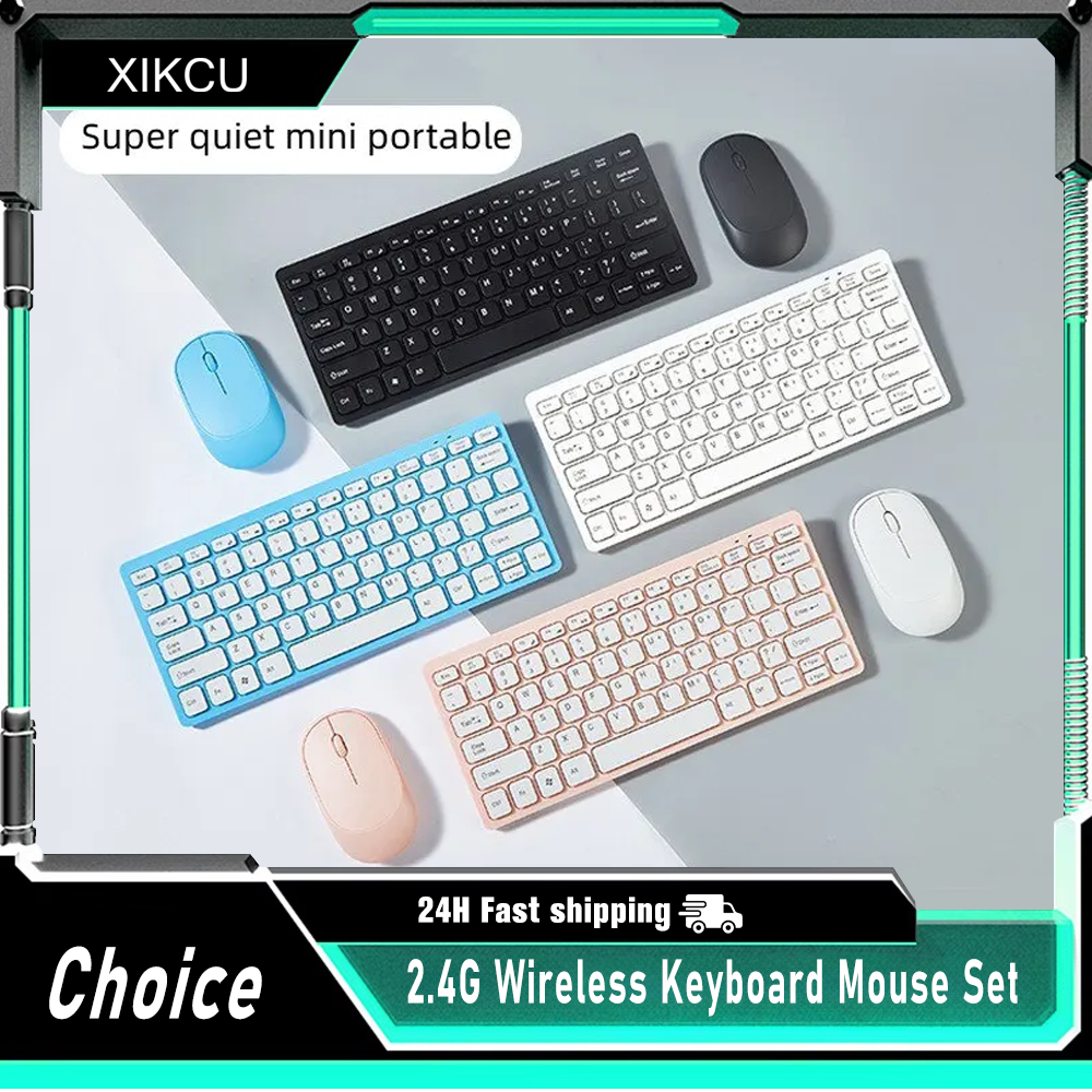 2.4G Wireless Keyboard and Mou - Desk Setup Keyboard ulasan dan harga