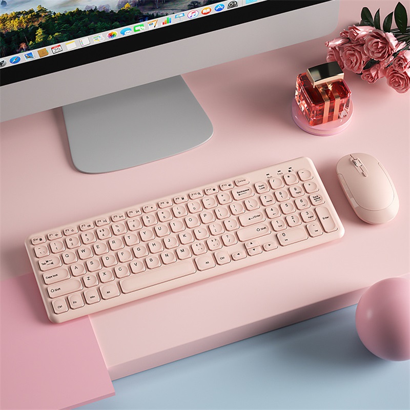 Fashion Wireless Keyboard and  - Desk Setup Keyboard ulasan dan harga