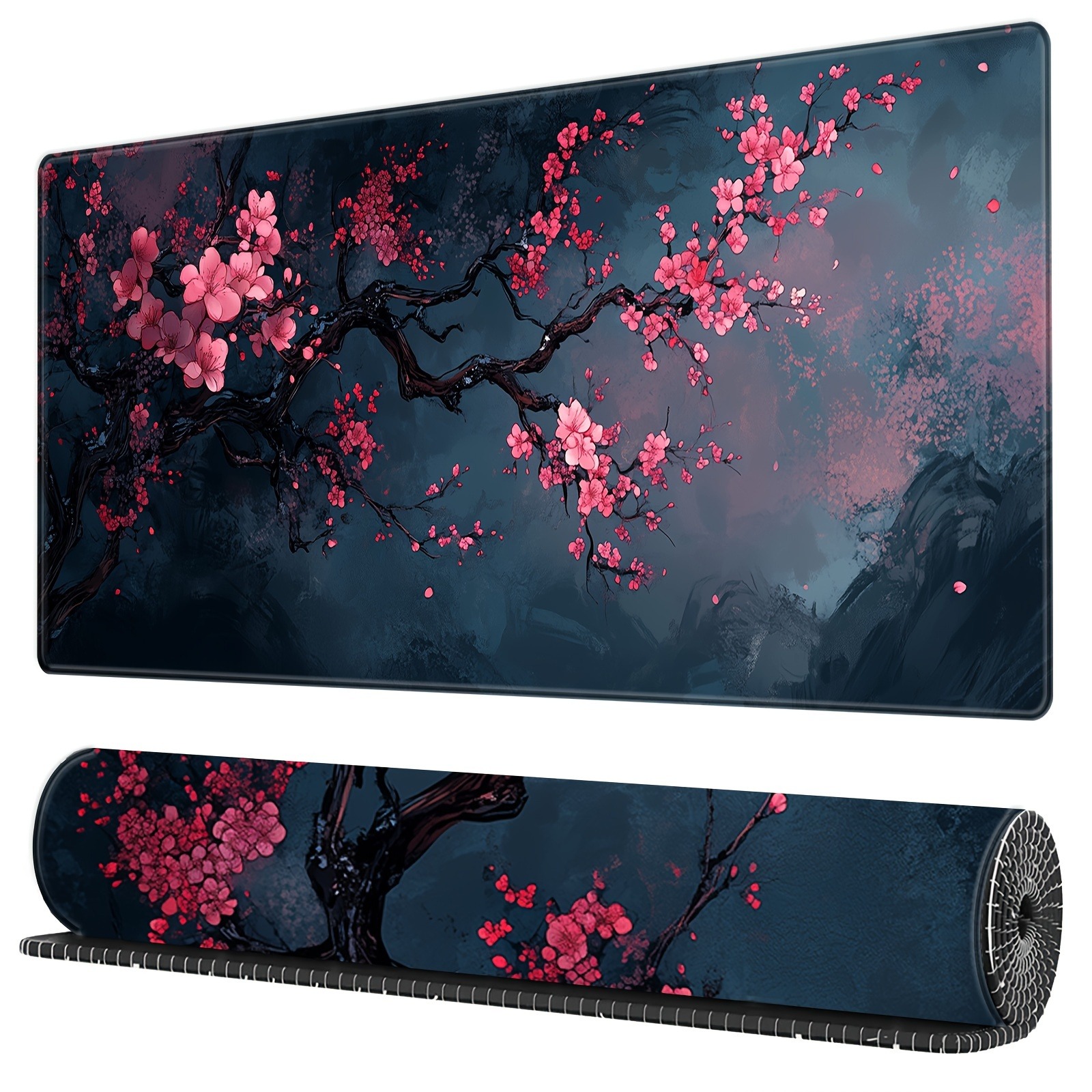 Night Cherry Blossom gaming mo - Rubber Mat Desk ulasan dan harga