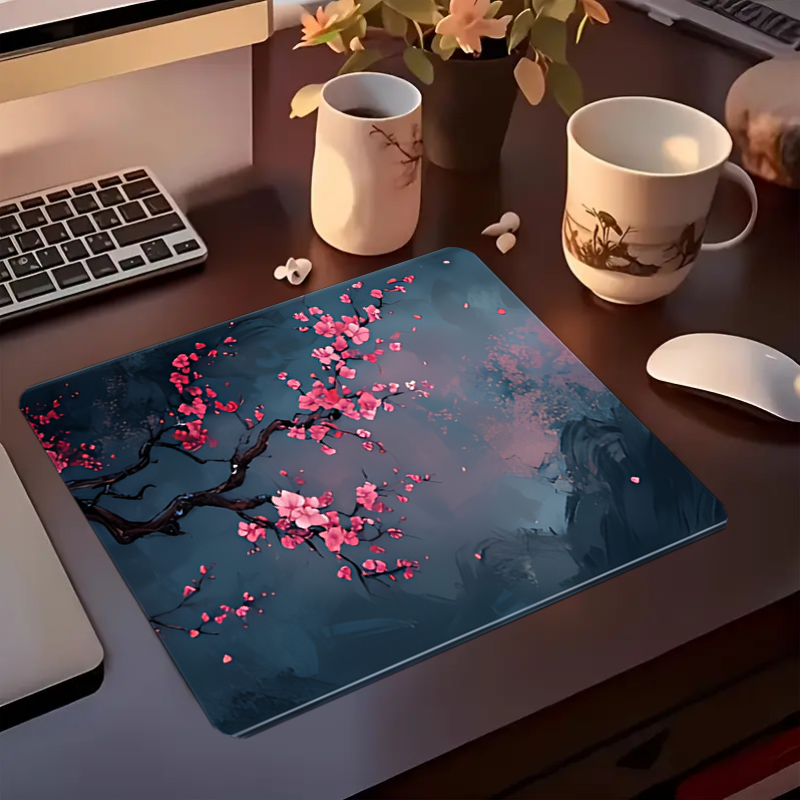 Night Cherry Blossom gaming mo - Rubber Mat Desk ulasan dan harga