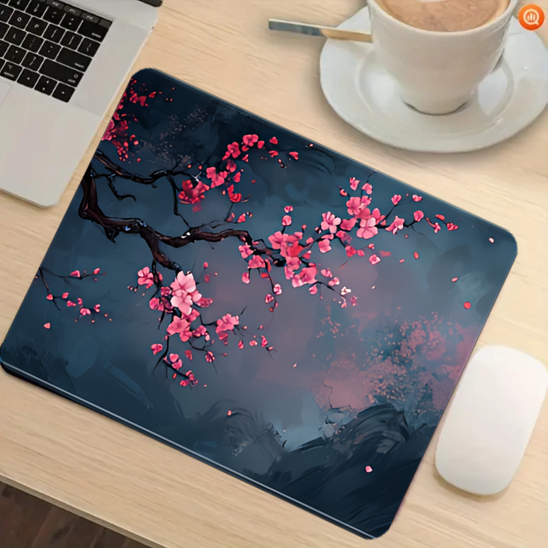 Night Cherry Blossom gaming mo - Rubber Mat Desk ulasan dan harga