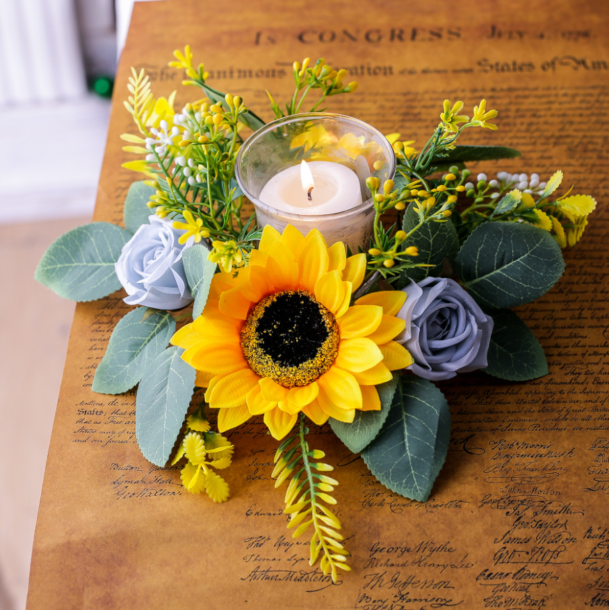 Simulation Sunflower Wreath Ca - Desk Setup At Home ulasan dan harga