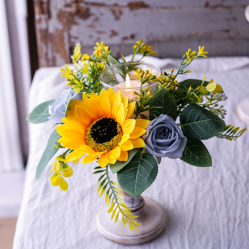 Simulation Sunflower Wreath Ca - Desk Setup At Home ulasan dan harga