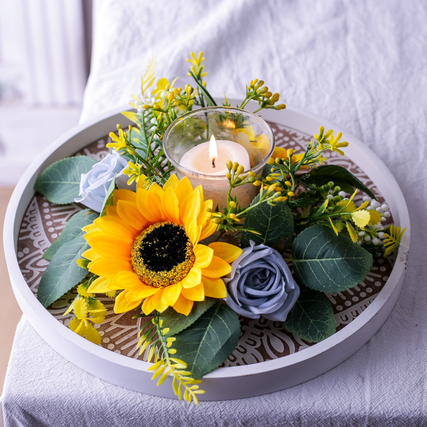 Simulation Sunflower Wreath Ca - Desk Setup At Home ulasan dan harga