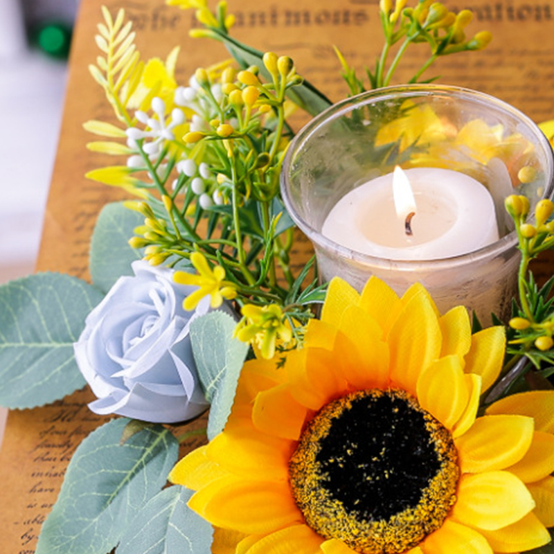 Simulation Sunflower Wreath Ca - Desk Setup At Home ulasan dan harga