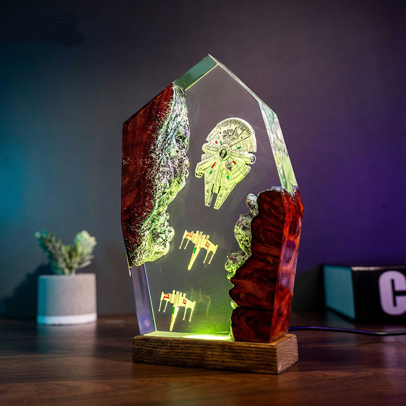Table Resin Lamp Universe War  - Led Desk Light Usb ulasan dan harga