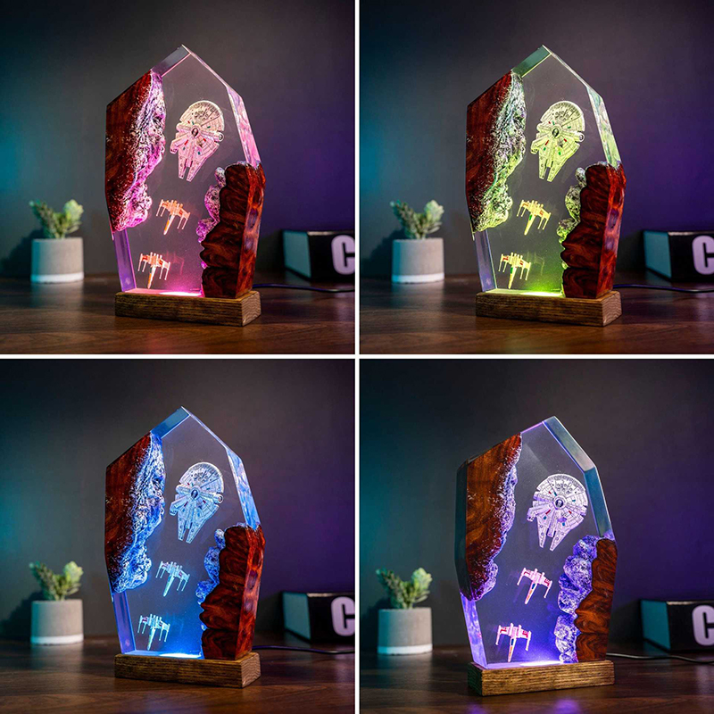 Table Resin Lamp Universe War  - Led Desk Light Usb ulasan dan harga