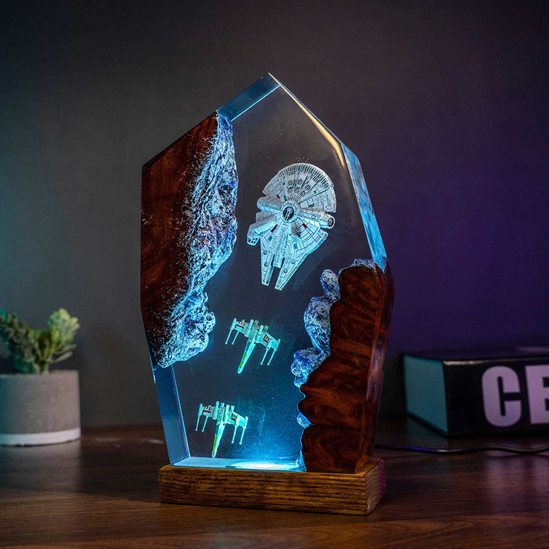 Table Resin Lamp Universe War  - Led Desk Light Usb ulasan dan harga