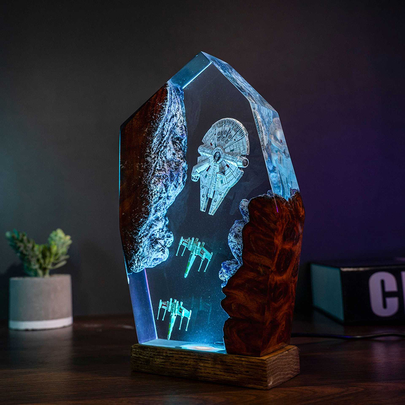 Table Resin Lamp Universe War  - Led Desk Light Usb ulasan dan harga