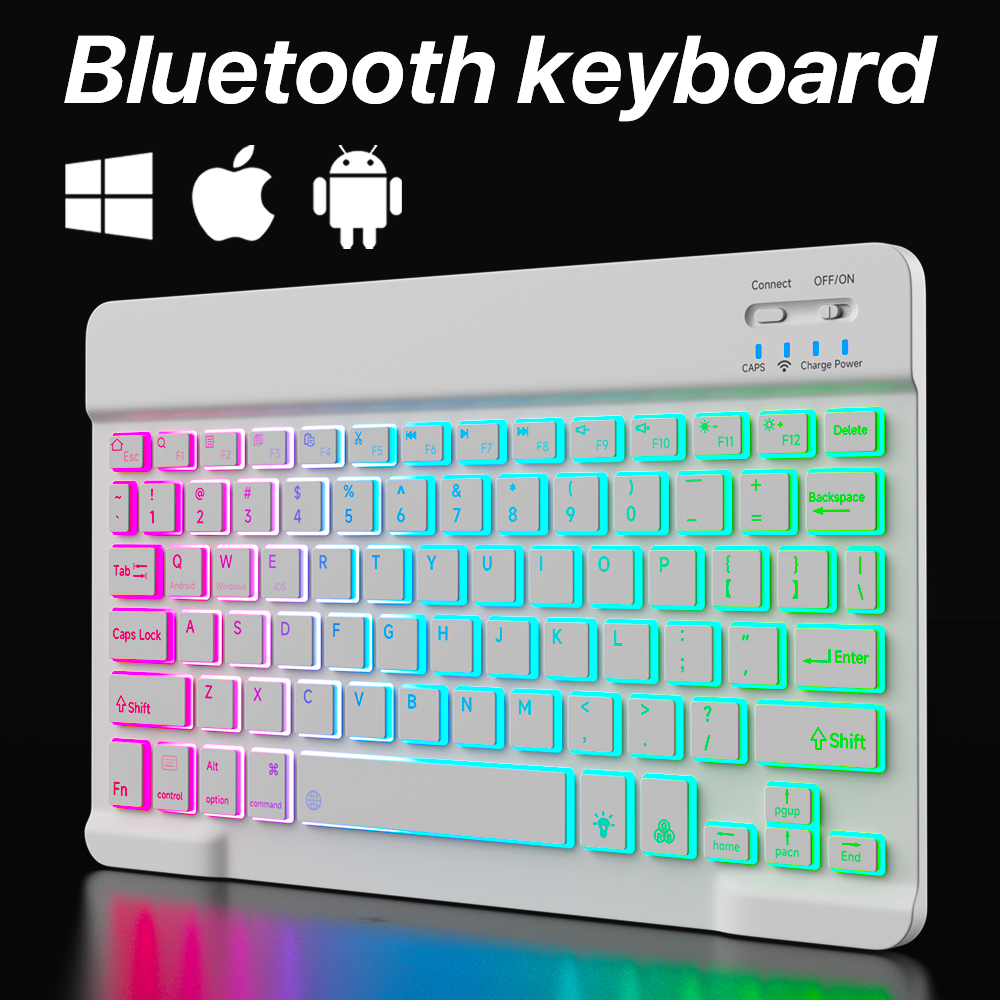 Backlit Backlight Bluetooth Ke - Desk Setup Keyboard ulasan dan harga