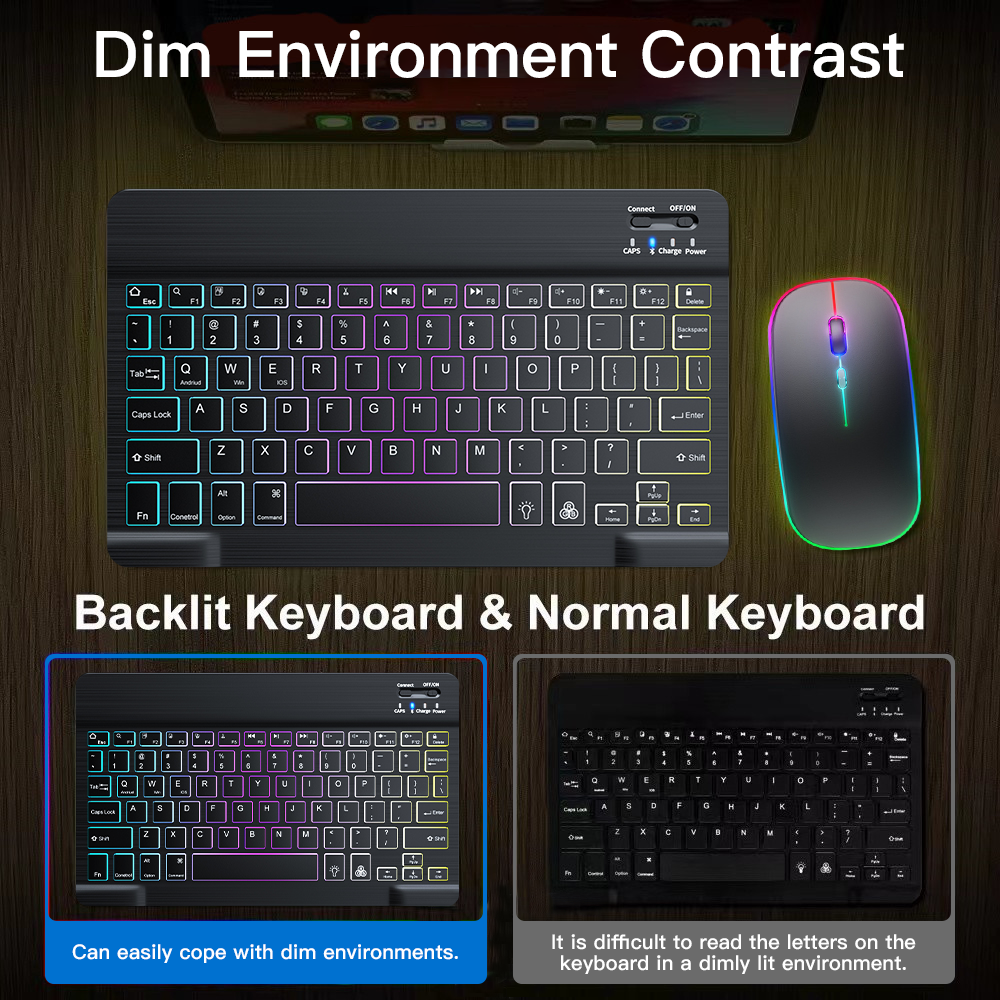 Backlit Backlight Bluetooth Ke - Desk Setup Keyboard ulasan dan harga