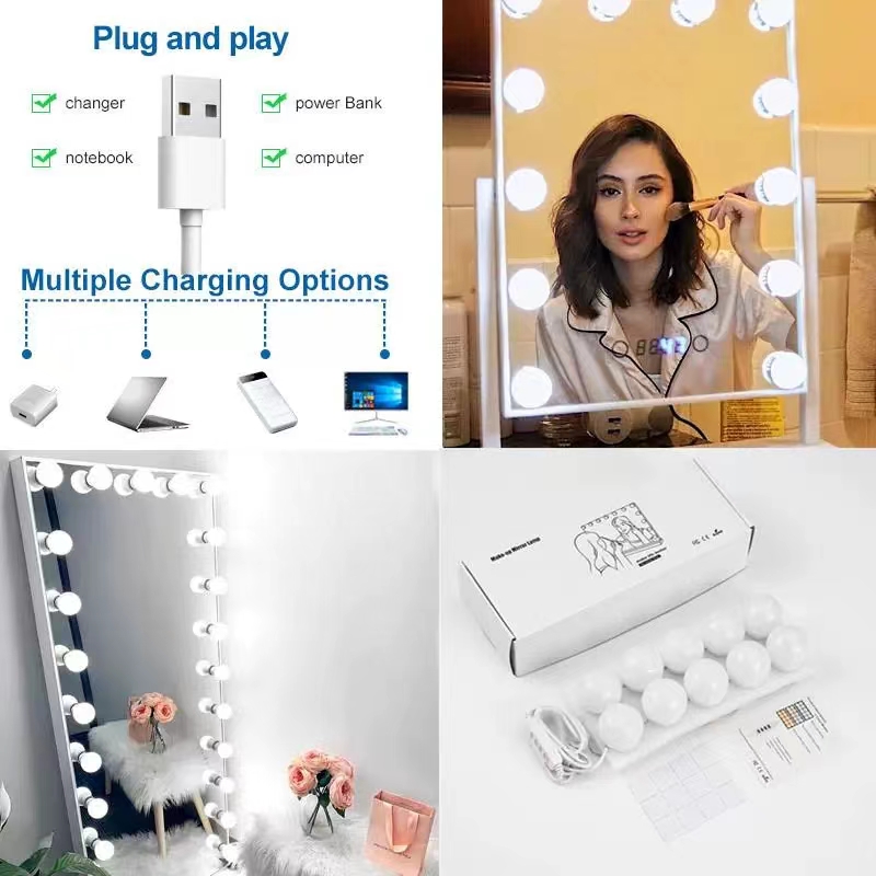 LED Light Paste Mirror Makeup  - Led Desk Light Usb ulasan dan harga