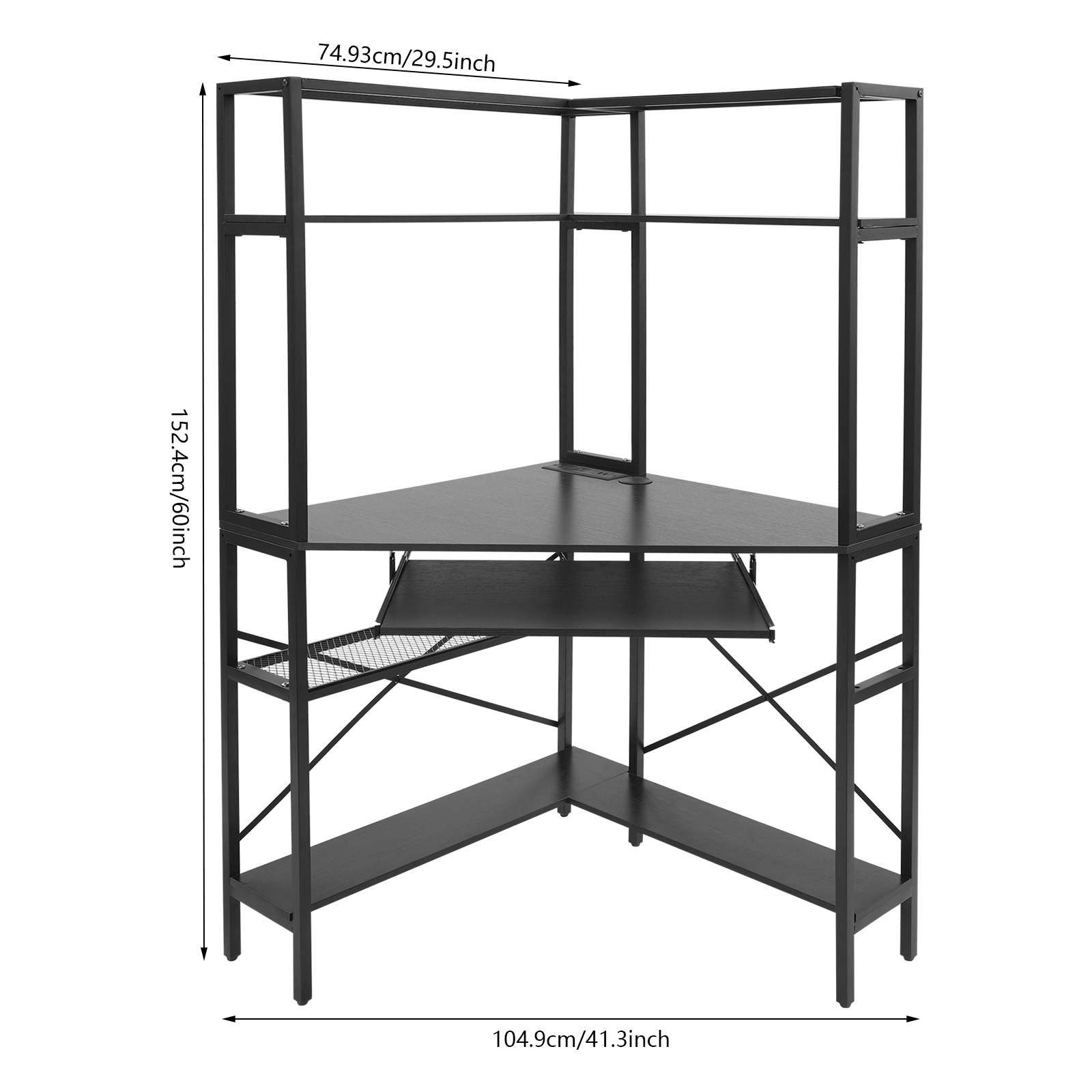 Triangular Corner Computer Des - Desk Setup Led Strip ulasan dan harga