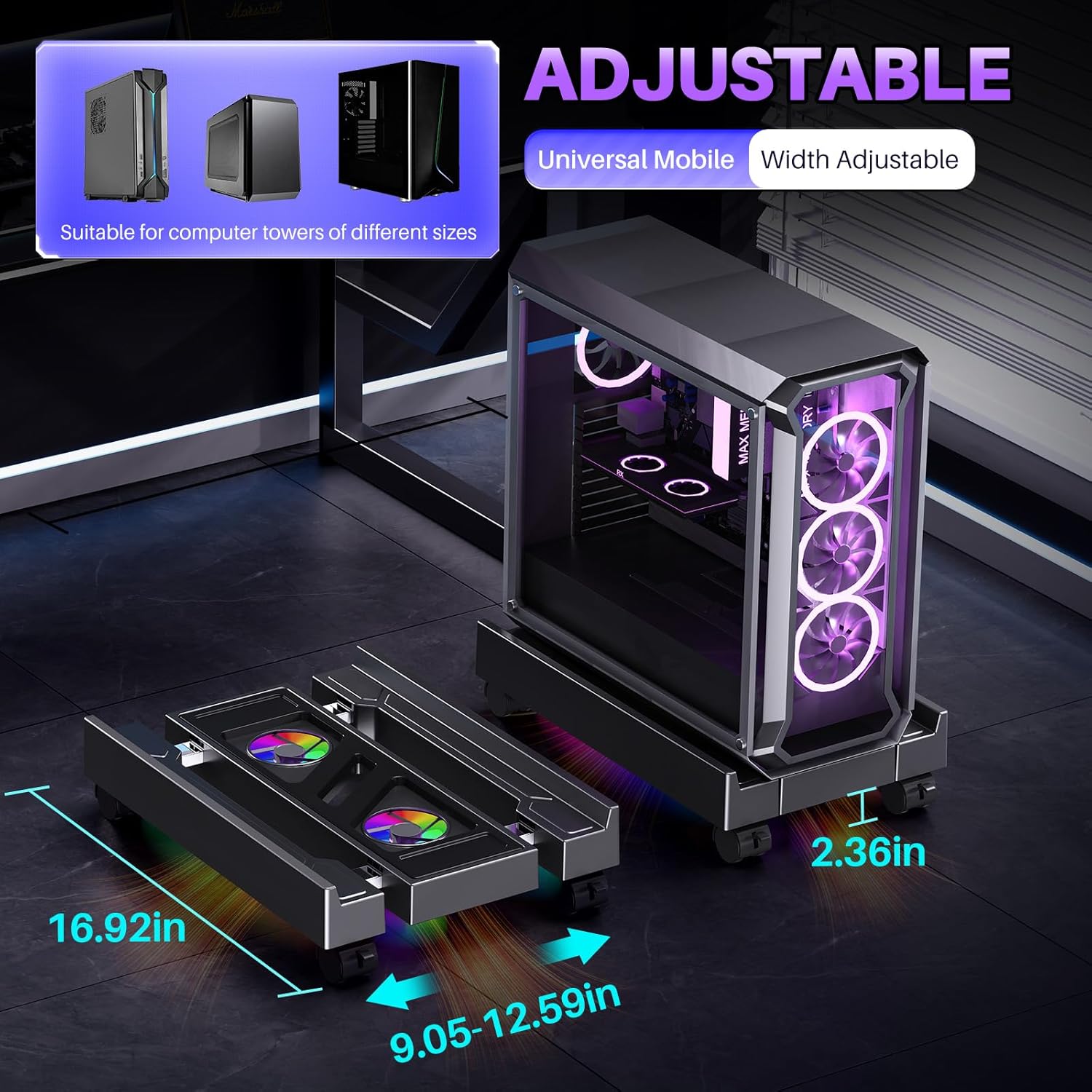 Adjustable Computer CPU Holder - Desk Setup Rgb ulasan dan harga