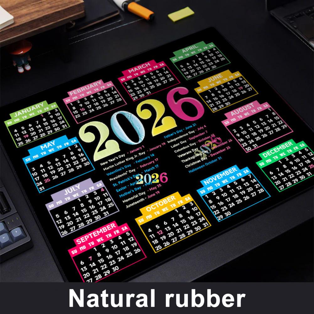 2026 Calendar Mouse Pad Waterp - Rubber Mat Desk ulasan dan harga