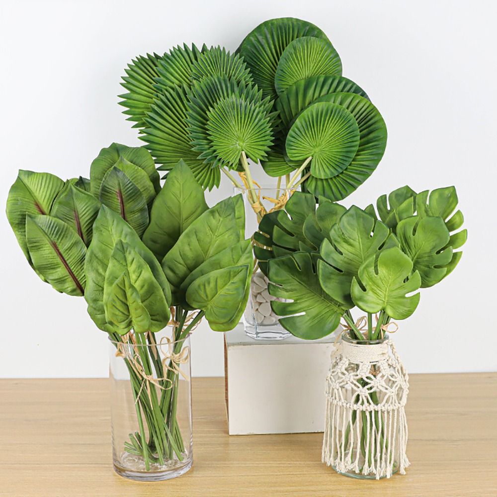 3PCS Vivid Green Artificial Pa - Desk Setup Photo ulasan dan harga