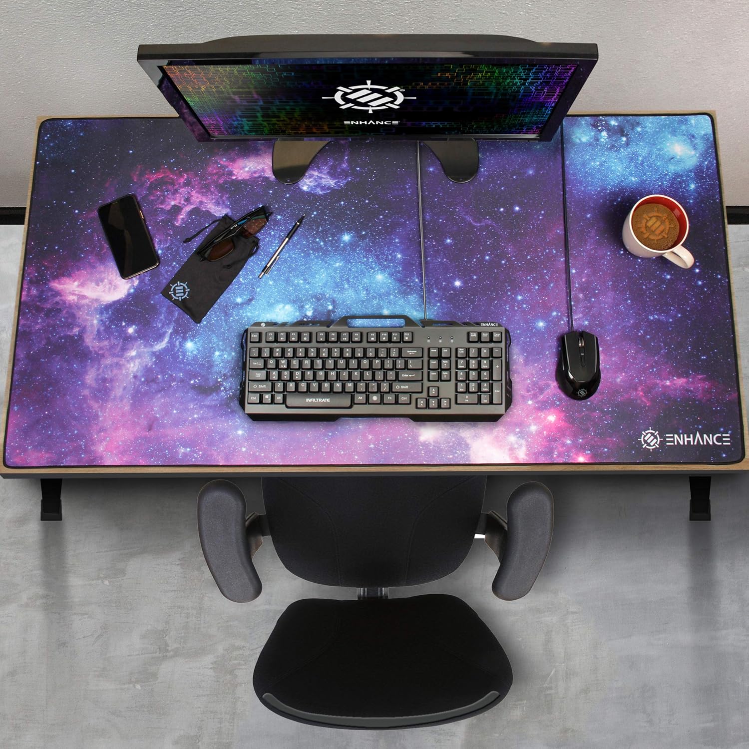 Large Gaming Desk Mat 24x48 in - Desk Setup Designer ulasan dan harga