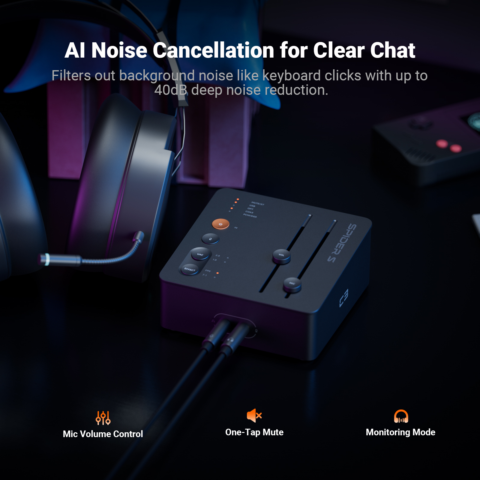 Fosi Audio C3 Gaming DAC Headp - Desk Setup Ps5 ulasan dan harga