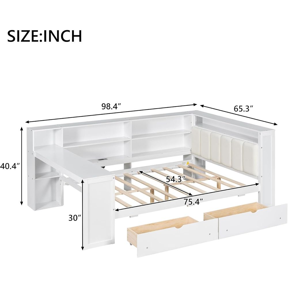 Full-Size Daybed with Storage, - Led Desk Light Usb ulasan dan harga