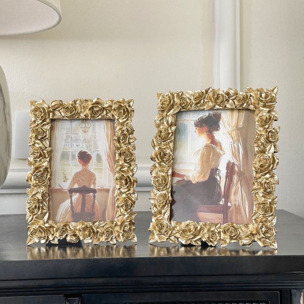 European Style Rose Edged Pict - Desk Setup Photo ulasan dan harga